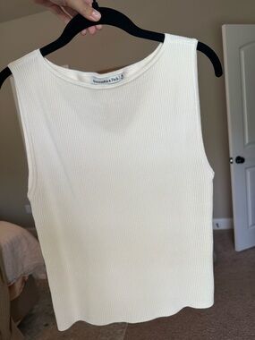 Abercrombie ribbed ottoman tank top